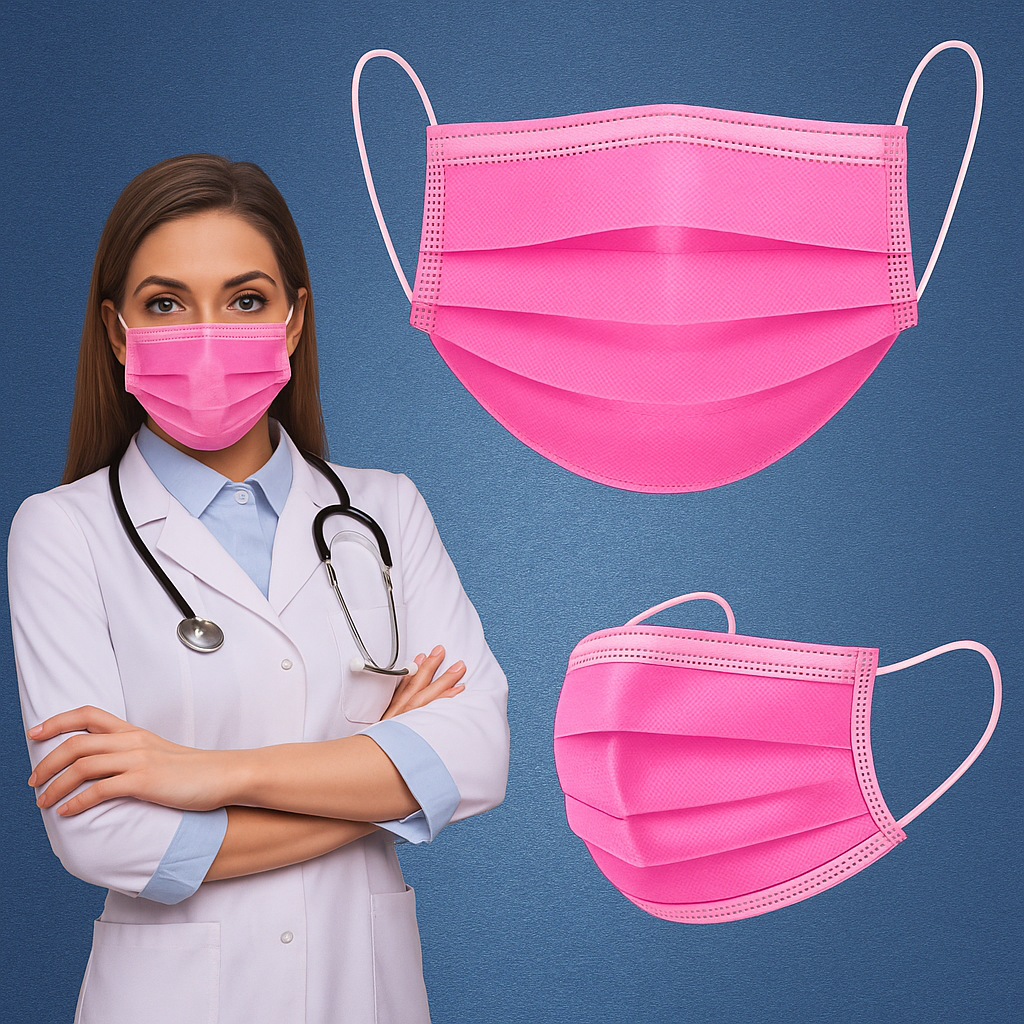 JEDNOKRATNE MASKE PINK - 50KOM.