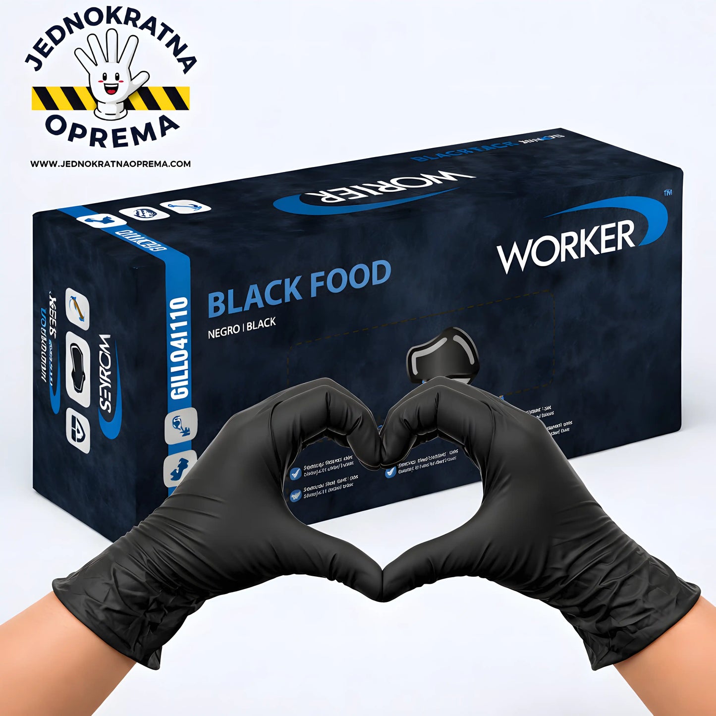 CRNA NITRILNA RUKAVICA - 100 KOMADA