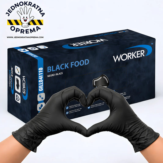 CRNA NITRILNA RUKAVICA - 100 KOMADA