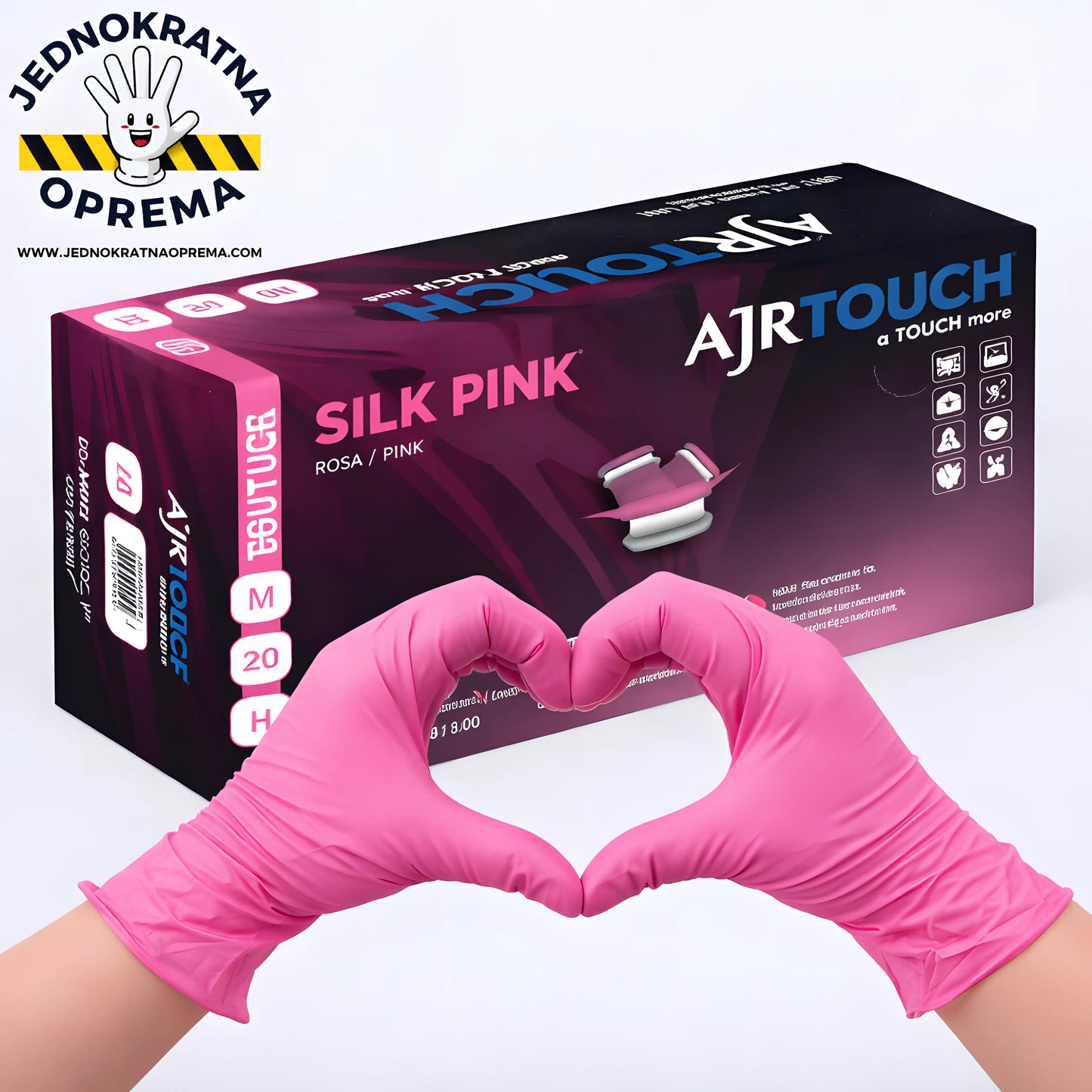PINK NITRILNA RUKAVICA - 100 KOM.