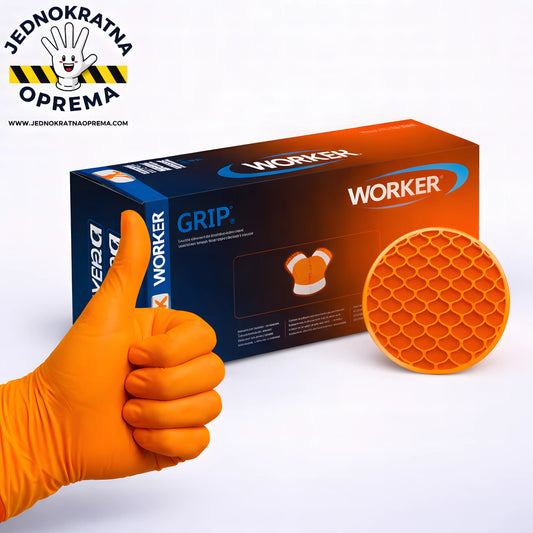 NARANDŽASTA NITRILNA RUKAVICA - 100KOM.   EKSTRA JAKA!