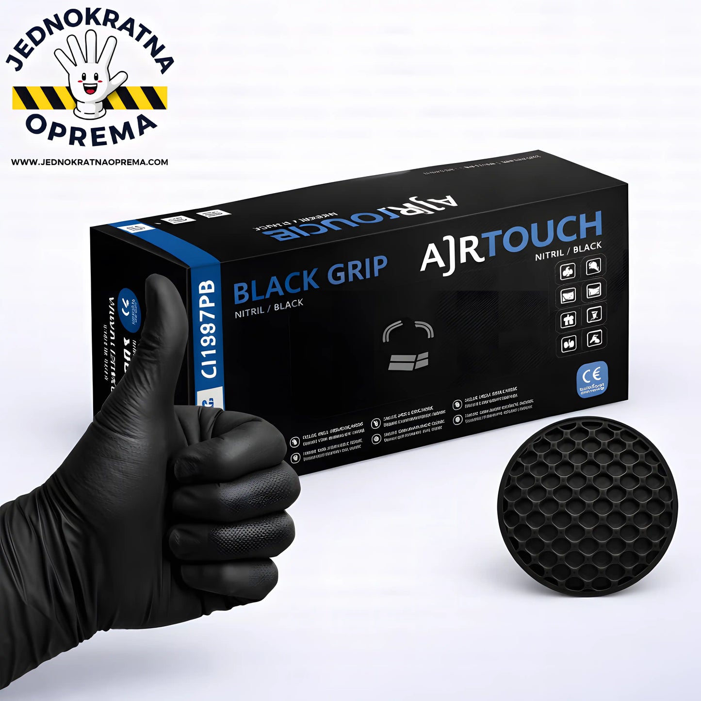 CRNA NITRILNA RUKAVICA - 100KOM.   EKSTRA JAKA!