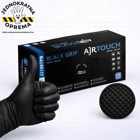 CRNA NITRILNA RUKAVICA - 100KOM.   EKSTRA JAKA!